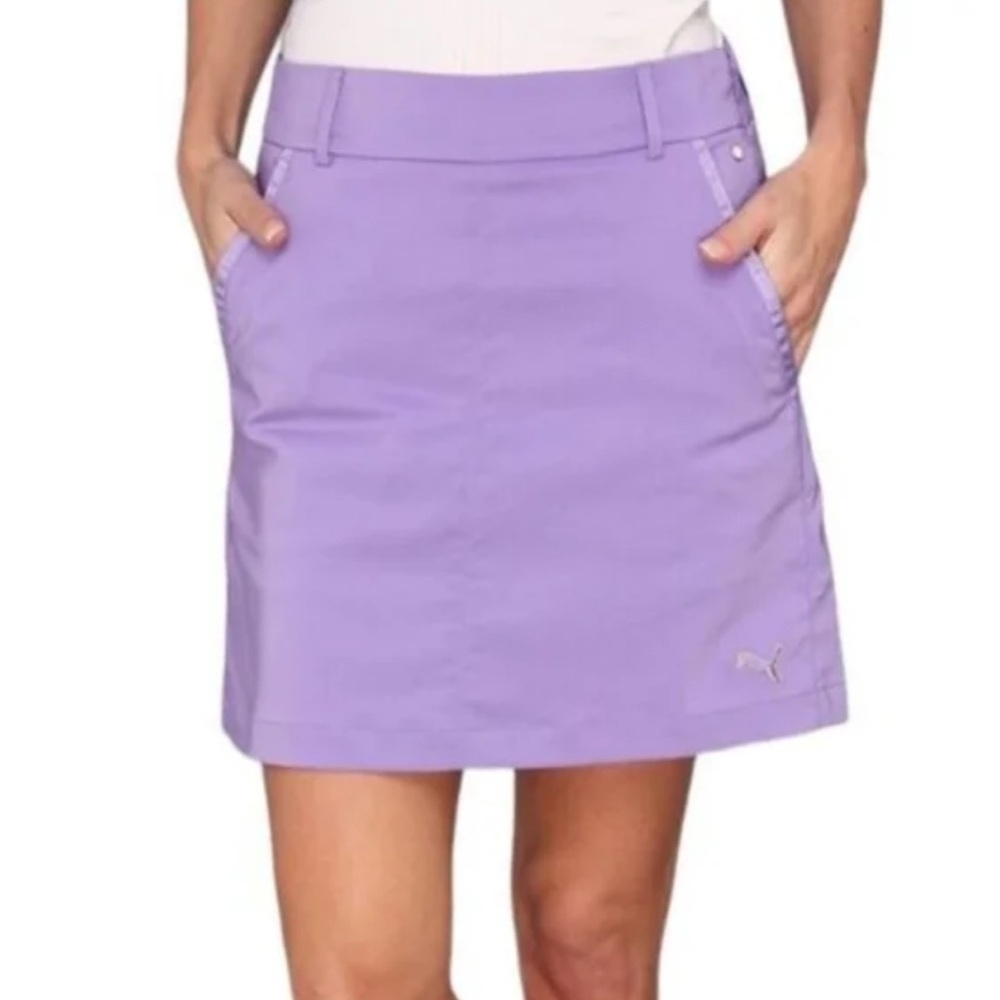 Puma Lined Tech Performance Fabric Golf Skort Dahlia Purple Performance Fabric.